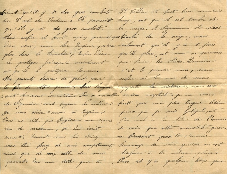 49 - Lettre de Marie Louise Felenc à Hortense Faurite datée du 29 février 1916- Pages 2 & 3.jpg