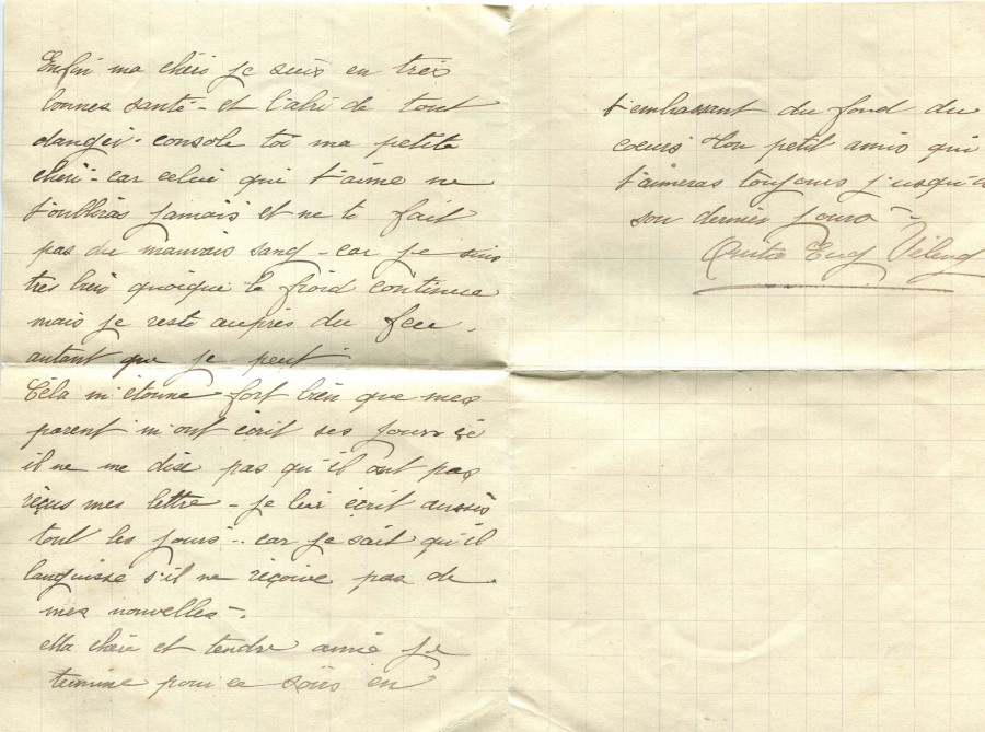 66 - Lettre d'Eugène Felenc à Hortense Faurite datée du 7 mars 1916-Pages 2 & 3.jpg
