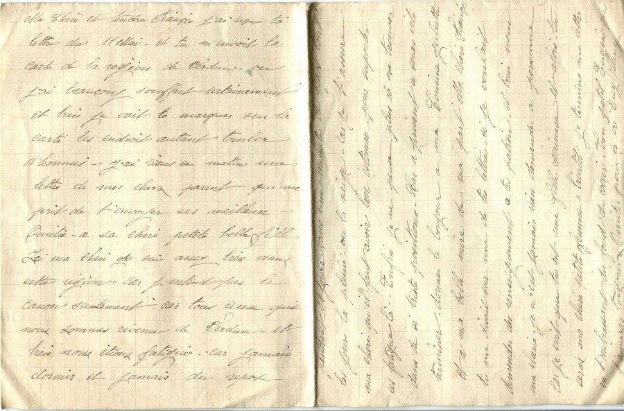 131 - Lettre d'Eugène Felenc adressée à sa fiancée Hortense Faurite datée du 16 mai 1916 - Pages 2 & 3.jpg