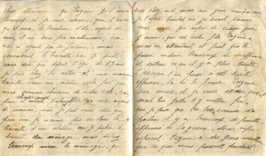 138 - Lettre d'Hortense Faurite adressée à des amis  datée du 18 mai 1916 - Pages 2 & 3.jpg