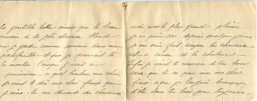 147 - Lettre d'Eugène Felenc adressée à sa fiancée Hortense Faurite datée du 24 mai 1916 - Pages 2 & 3.jpg