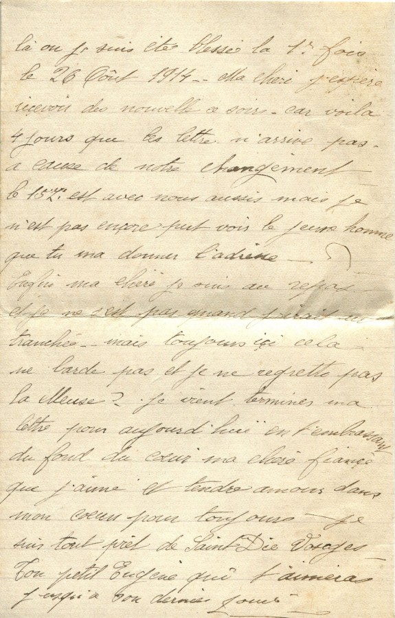 150 - Lettre d'Eugène Felenc adressée à sa fiancée Hortense Faurite datée du 26 mai 1916 - Page 2.jpg