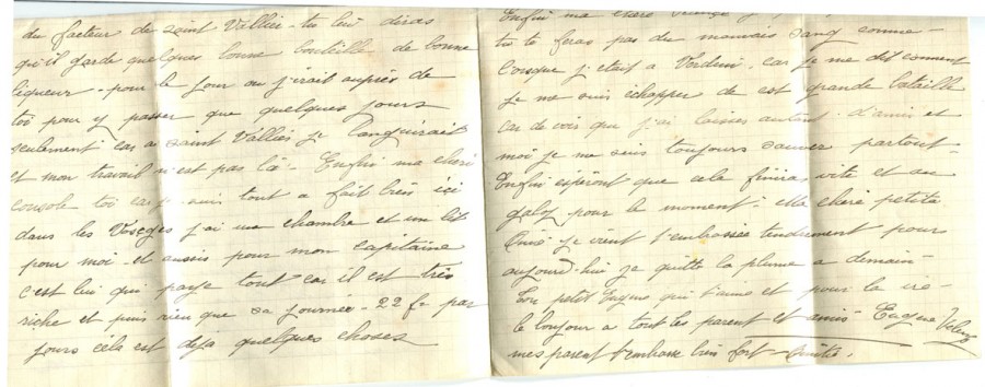 182 - Lettre d'Eugène Felenc adressée à sa fiancée Hortense Faurite datée du 15 Juin 1916  - Pages 2 & 3.jpg