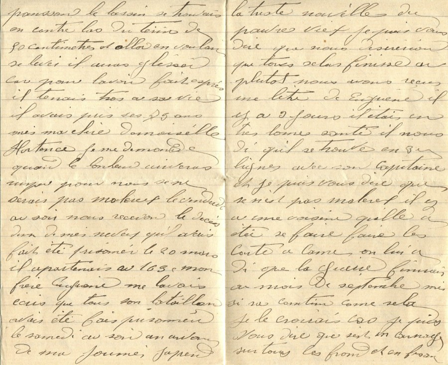 207 - Lettre de Louis Felenc adressée à Hortense Faurite datée du 2 juillet 1916 - Pages 2 & 3.jpg