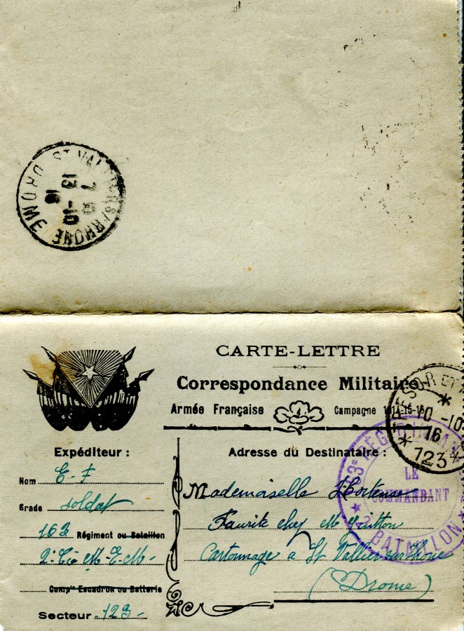 252 - Lettre de Eugène Felenc à sa femme datée du 9 octobre 1916- 1.jpg