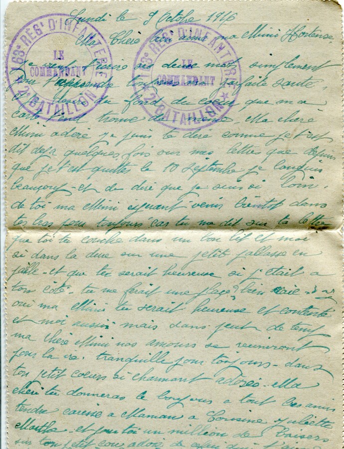 253 - Lettre de Eugène Felenc à sa femme datée du 9 octobre 1916- 2.jpg