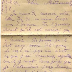 5 - Lettre de Justine Felenq adressÃ©e Ã  Hortense Fautire datÃ©e du 8 Janvier 1917 page 1.jpg