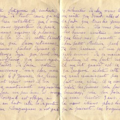 5 - Lettre de Justine Felenq adressÃ©e Ã  Hortense Fautire datÃ©e du 8 Janvier 1917 page 2 & 3.jpg