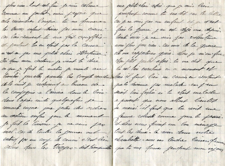 19 - Lettre de EugÃ¨ne Felenc Ã  sa fiancÃ©e Hortense datÃ©e du 17 janvier 1917-pages 2 et 3.jpg