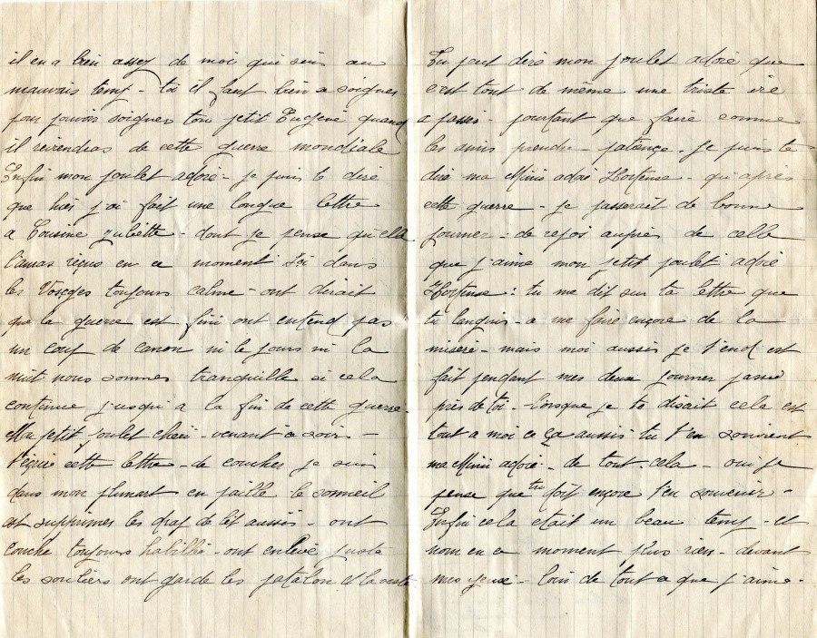 31 - Lettre de EugÃ¨ne Felenc Ã  sa fiancÃ©e Hortense datÃ©e du 22 janvier 1917-pages 3 et 4.jpg