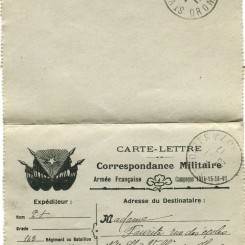 36 - Carte-lettre de EugÃ¨ne Felenc adressÃ©e Ã  sa fiancÃ©e Hortense Faurite datÃ©e du 23 Janvier 1917.jpg