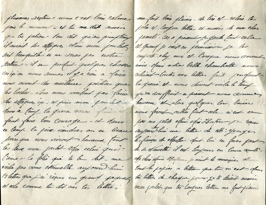 41 - Lettre de EugÃ¨ne Felenc Ã  sa fiancÃ©e Hortense datÃ©e du 25 janvier 1917-pages 2 et 3.jpg
