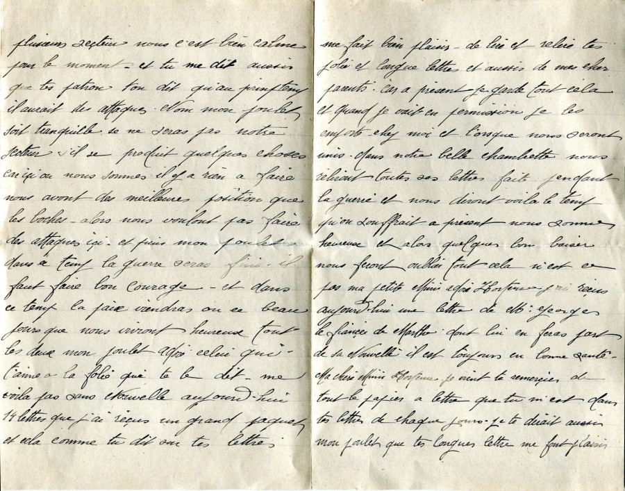 57 - Lettre d'EugÃ¨ne Felenc adressÃ©e Ã  sa fiancÃ©e Hortense Faurite datÃ©e du 29 Janvier 1917 - Page 2 & 3.jpg