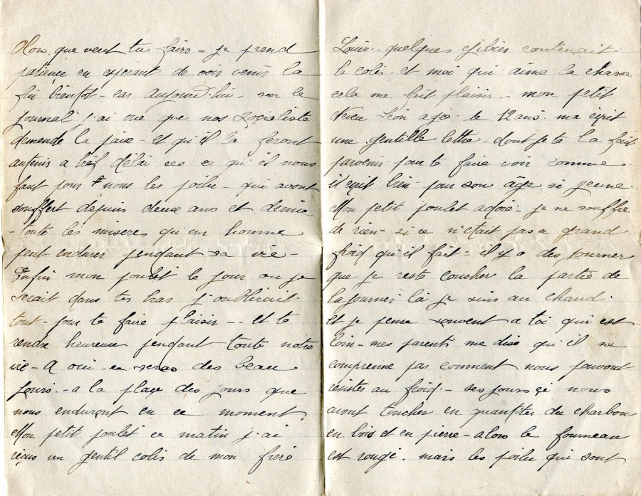 59 - Lettre de EugÃ¨ne Felenc Ã  sa fiancÃ©e datÃ©e du 30 janvier 1917-pages 2 et 3.jpg