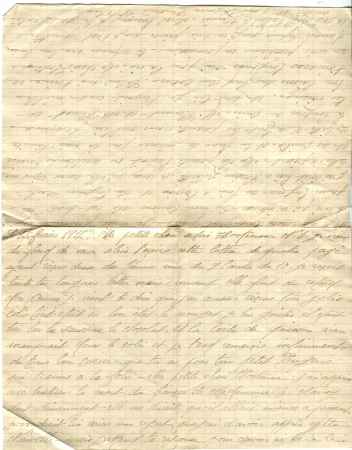 109 - 13 fÃ©vrier 1917 - Lettre d'EugÃ¨ne Felenc adressÃ©e Ã  Hortense Faurite-page 1.jpg