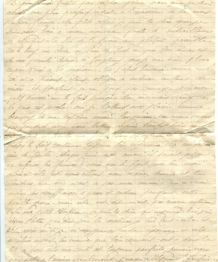 110 - 13 fÃ©vrier 1917 - Lettre d'EugÃ¨ne Felenc adressÃ©e Ã  Hortense Faurite-page 2.jpg