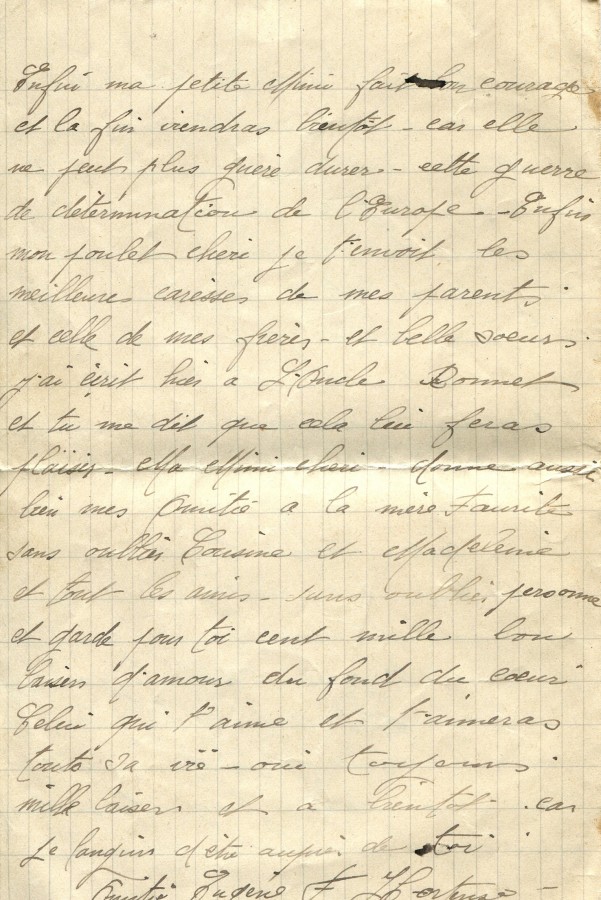 128 - 19 fÃ©vrier 1917-Lettre d'EugÃ¨ne Felenc adressÃ©e Ã  Hortense Faurite-page 4.jpg