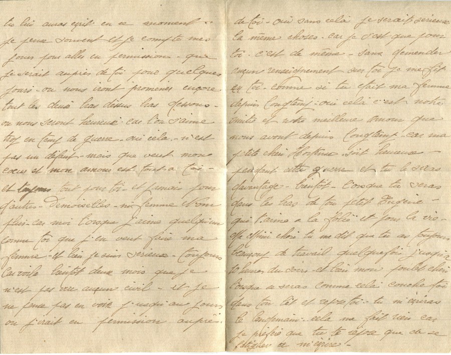 133 - 23 fÃ©vrier 1917-Lettre d'EugÃ¨ne Felenc adressÃ©e Ã  Hortense Faurite-pages 2 & 3.jpg