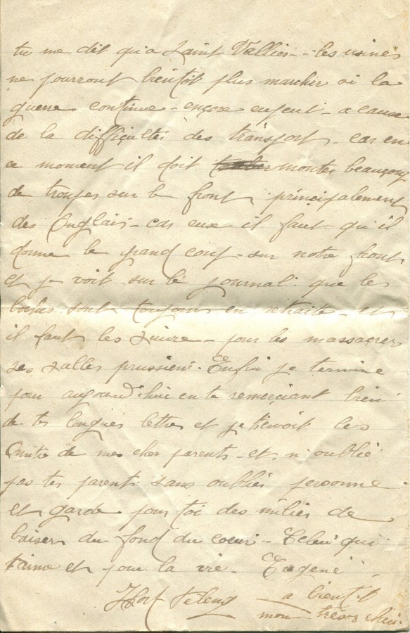 202 - 27 Mars 1917 - Lettre d'EugÃ¨ne Felenc adressÃ©e Ã  sa fiancÃ©e Hortense Faurite - Page 4.jpg