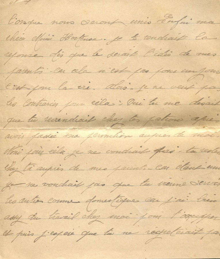 292 - 16 Mai 1917 - Lettre d'EugÃ¨ne Felenc adressÃ©e Ã  sa fiancÃ©e Hortense Faurite - Page 4.jpg