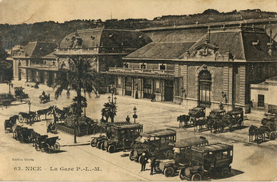 314 - 27 Mai 1917 - Recto d'une carte postale La Gare P.L.M d'EugÃ¨ne Felenc adressÃ©e Ã  sa fiancÃ©e Hortense Fautire.jpg