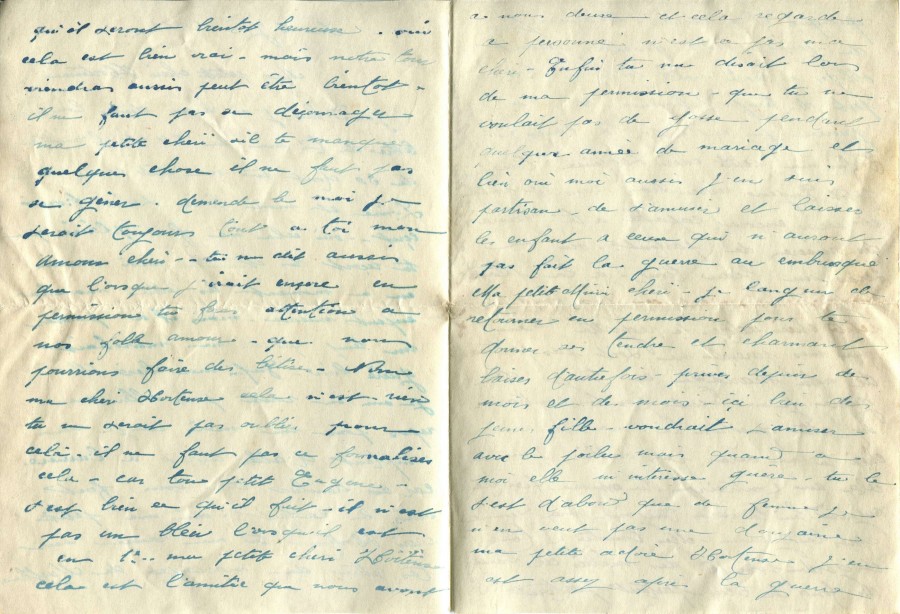 337 - 6 Juin 1917 - Lettre d'EugÃ¨ne Felenc adressÃ©e Ã  sa fiancÃ©e Hortense Faurite - Page 2 & 3.jpg