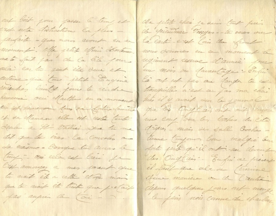 347 - 12 Juin 1917 - Lettre d'EugÃ¨ne Felenc adressÃ©e Ã  sa fiancÃ©e Hortense Fautire - Page 2 & 3.jpg