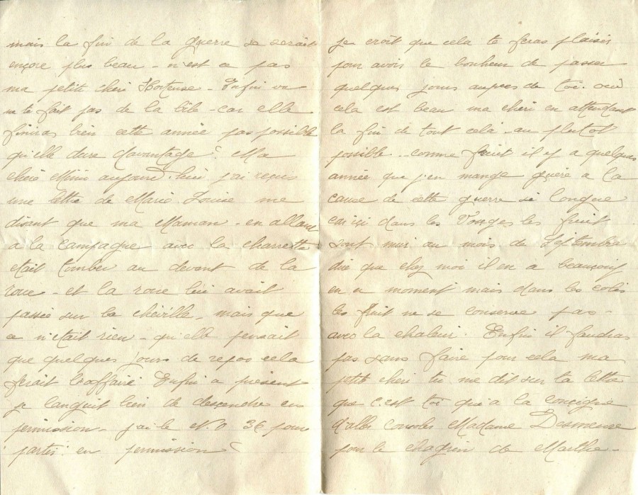 353 - 16 Juin 1917 -  Lettre d'EugÃ¨ne Felenc adressÃ©e Ã  sa fiancÃ©e Hortense Faurite - Page 2 & 3.jpg