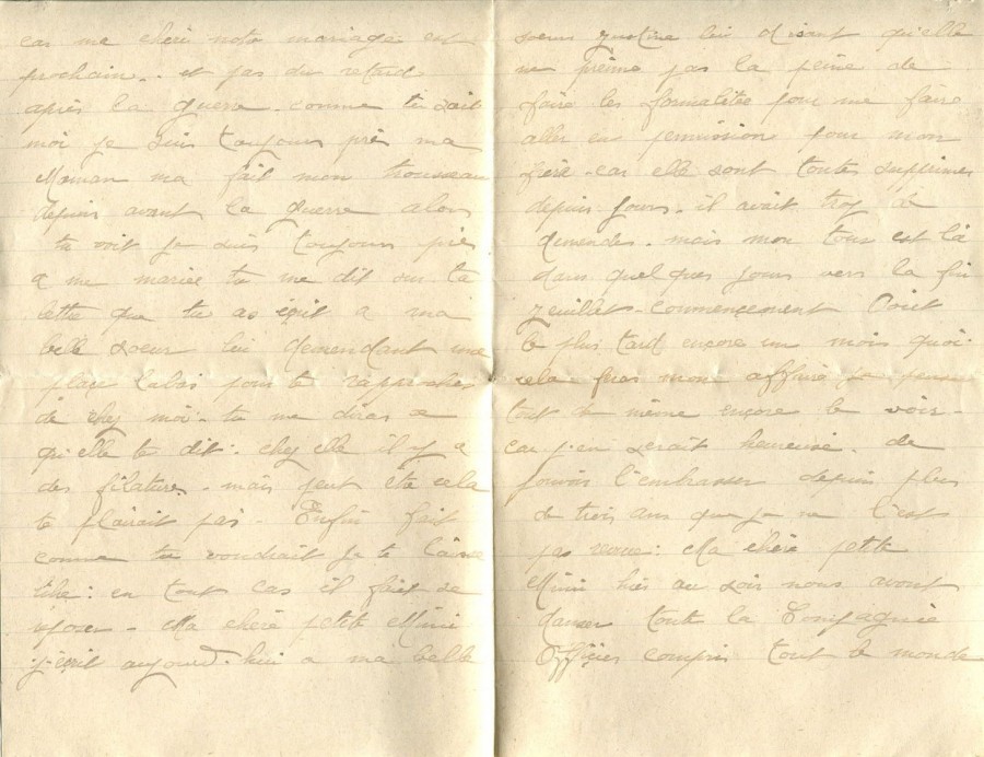 373 - 29 Juin 1917 - Lettre d'EugÃ¨ne Felenc adressÃ©e Ã  sa fiancÃ©e Hortense Faurite - Page 2 & 3.jpg