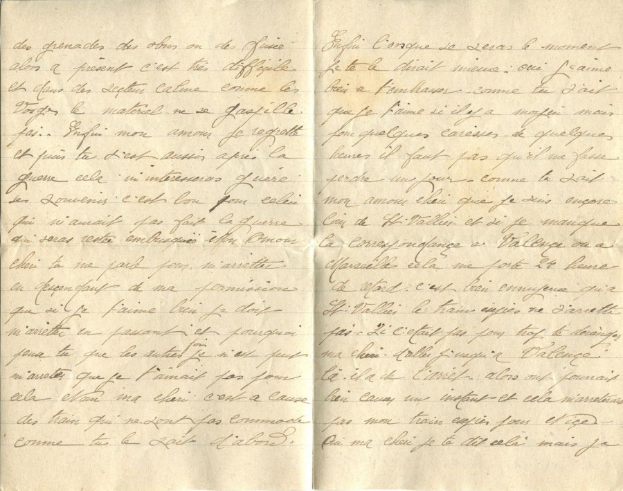 318 - Lettre d'EugÃ¨ne Felenc adressÃ©e Ã  sa fiancÃ©e Hortense Fautire datÃ©e du 1 Juillet 1917 - Page 2.jpg