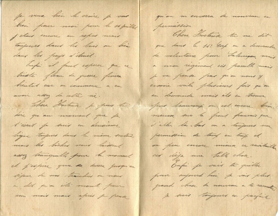 350 - Lettre d'Emile adressÃ©e Ã  Hortense Fautire datÃ©e du 21 Juillet 1917 - Page 2 & 3.jpg