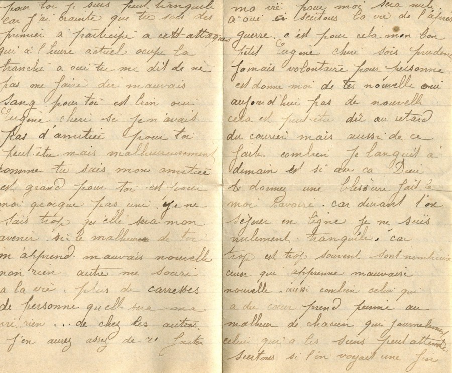 442 - 7 Octobre 1917 - Lettre d'Hortense Faurite adressÃ©e Ã  son fiancÃ© EugÃ¨ne Felenc - Page 2 & 3.jpg