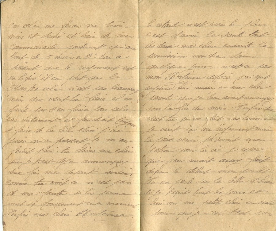 459 - 22  Octobre 1917 - Lettre d'EugÃ¨ne Felenc adressÃ©e Ã  sa fiancÃ©e Hortense Faurite - Page 2 & 3.jpg