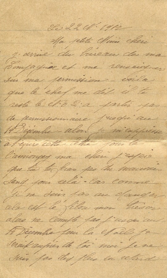 460 - 22 Octobre 1917 - Lettre d'EugÃ¨ne Felenc adressÃ©e Ã  sa fiancÃ©e Hortense Faurite - Page 1.jpg
