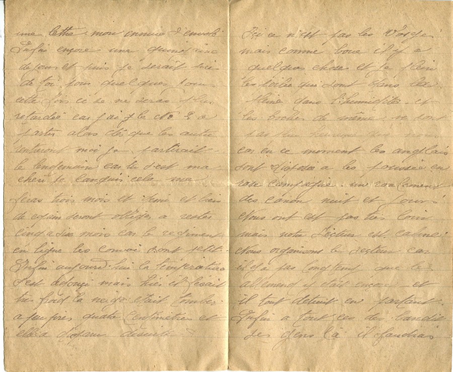 481 - 28 Novembre 1917 (2) - Lettre d'EugÃ¨ne Felenc adressÃ©e Ã  sa fiancÃ©e Hortense Faurite - Page 2 & 3.jpg