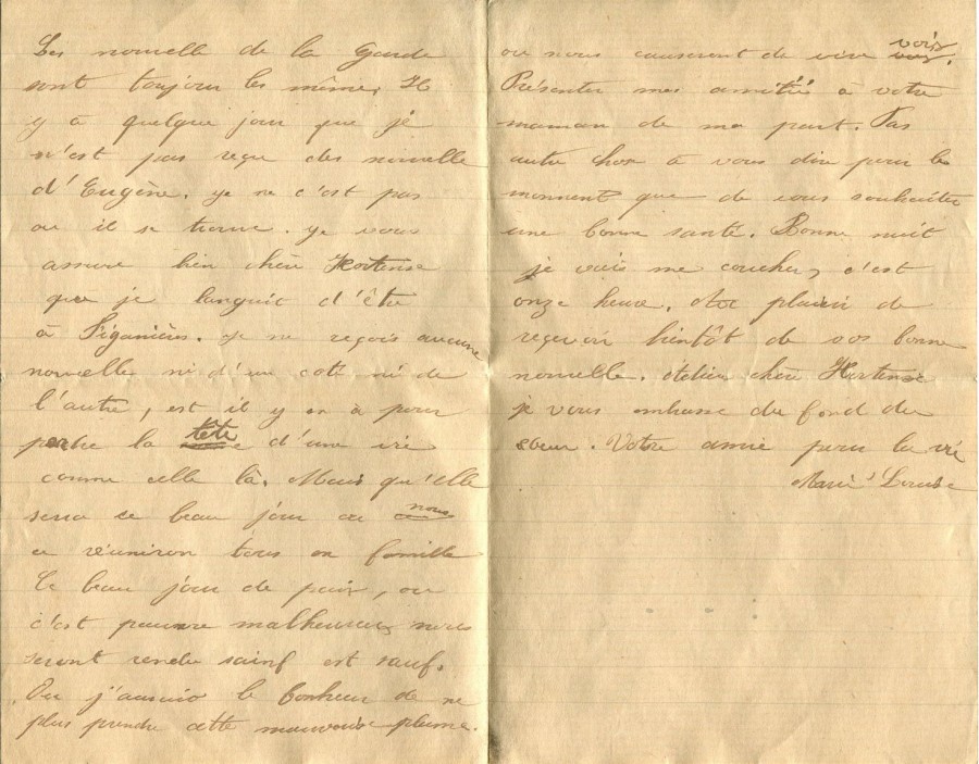 484 - Lettre de Marie-Louise Felenc adressÃ©e Ã  Hortense Faurite datÃ©e du 1er dÃ©cembre 1917-Pages 2 & 3.jpg