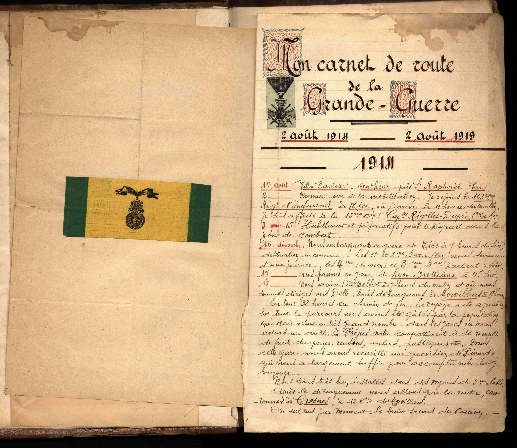 Les carnets de guerre de trois Poilus varois de la région de Fréjus : témoignages comparés par Alain Droguet